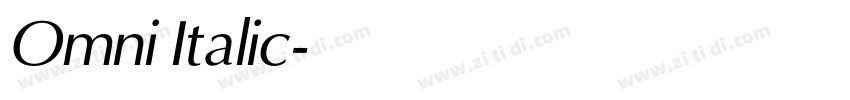 Omni Italic字体转换